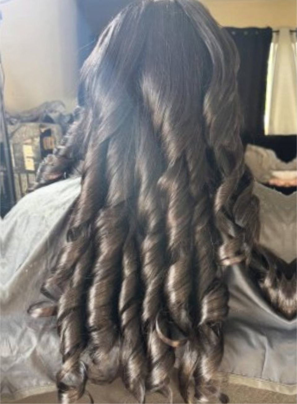 Brazilian Straight hair weave curled